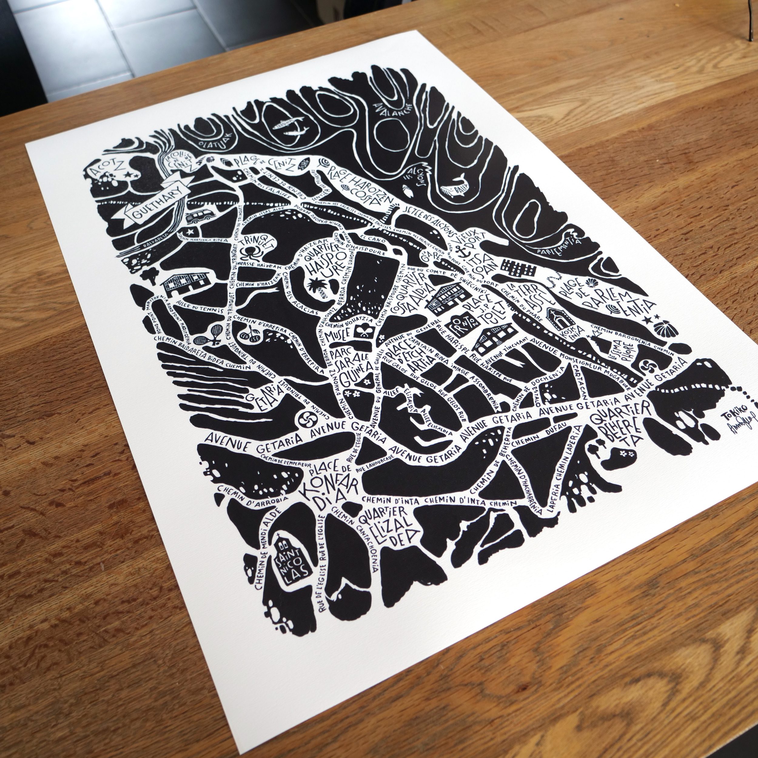 CADRE ILLUSTRATION 70x50 GUETHARY - APERO A PARLEMENTIA – FLOW