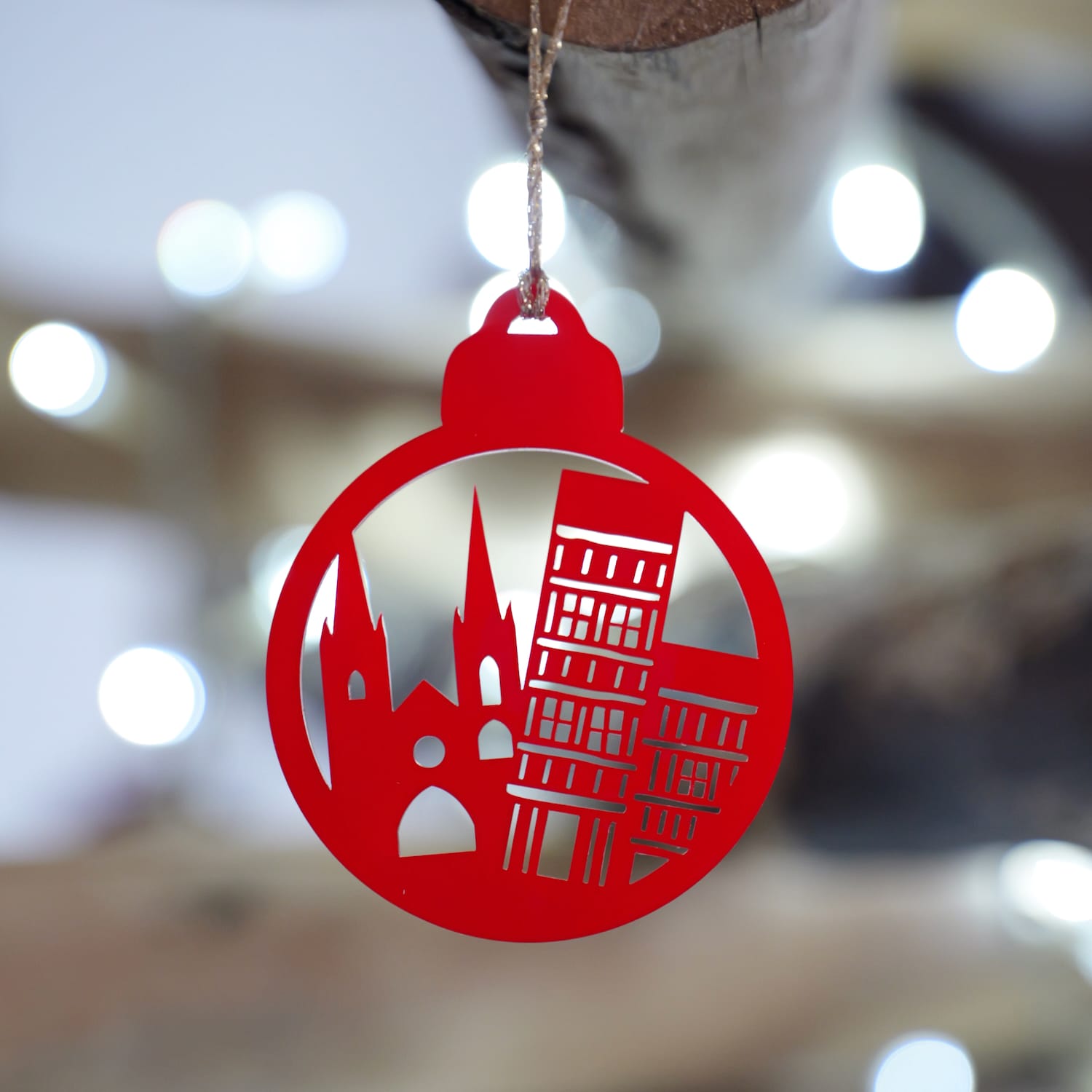 Boule Noël Bayonne rouge