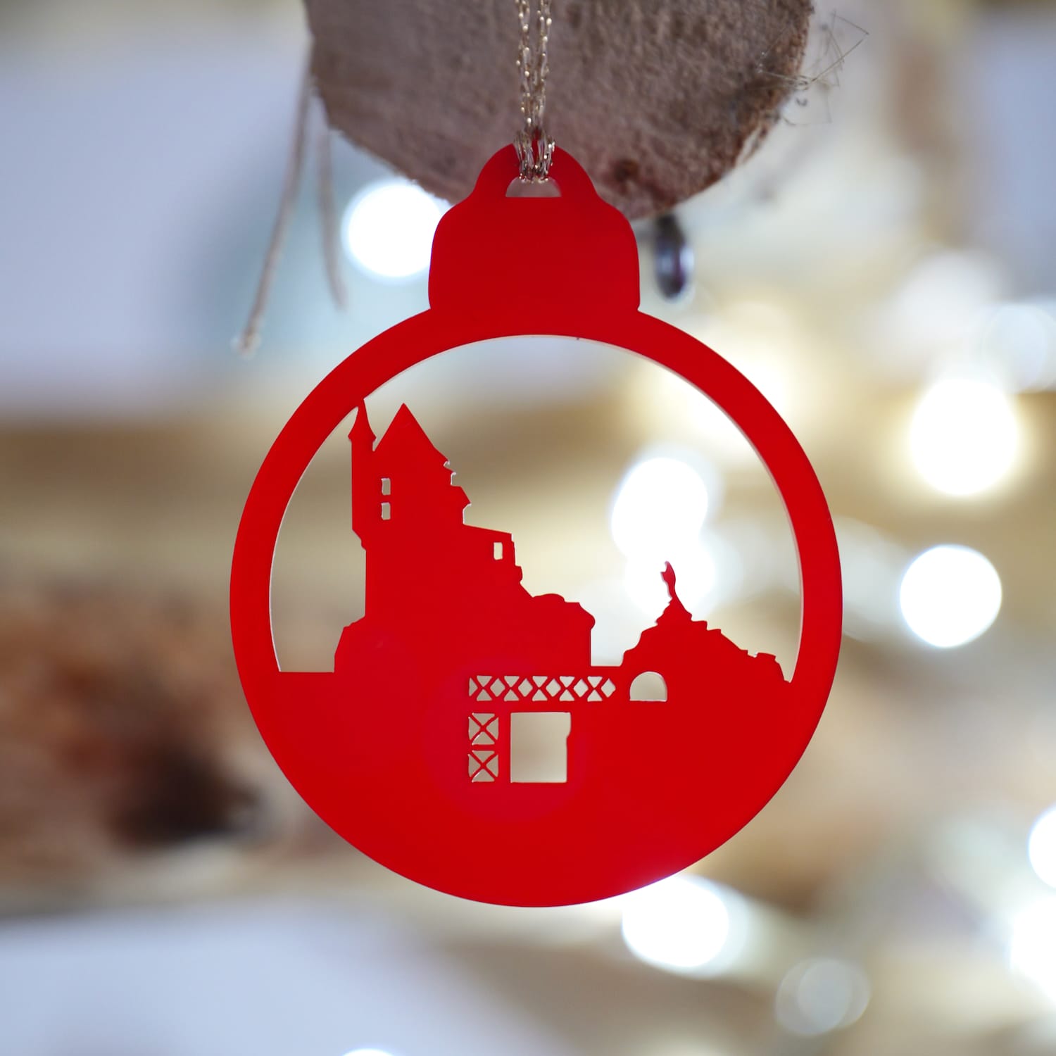 Boule Noël Biarritz rouge